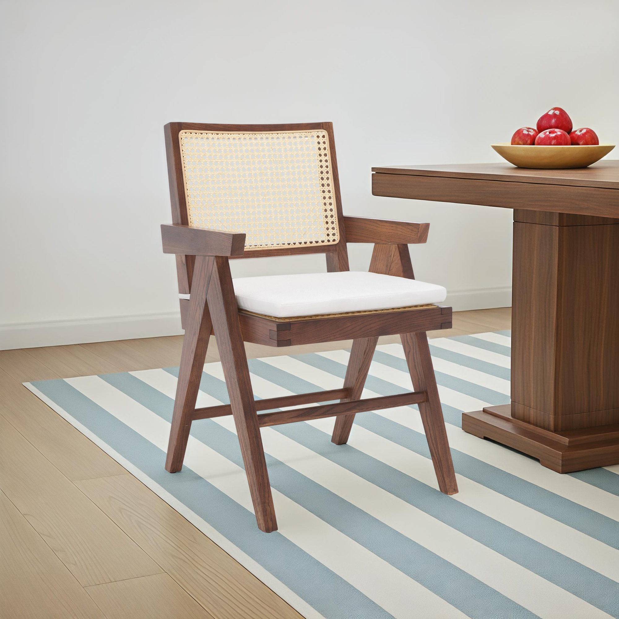 Josephina Rattan Armchair, Walnut
