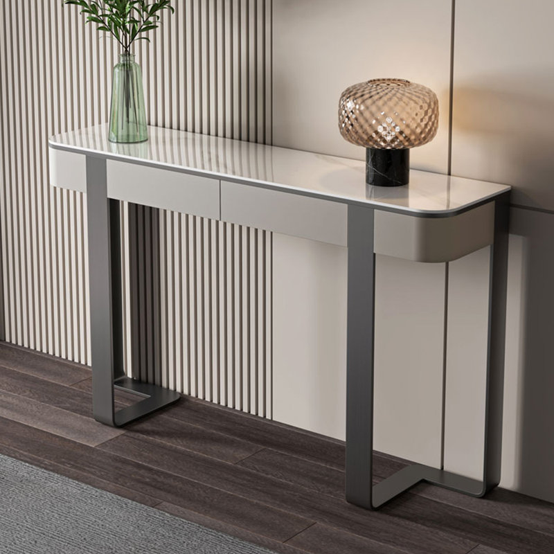 Light luxury modern simple console table, 33.5" H x 63" W x 13.8" D