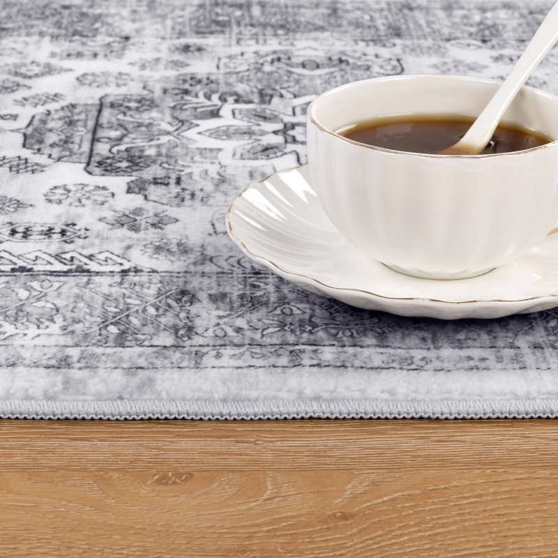 Tapis de cuisine antidérapant lavable à la machine, Gris
