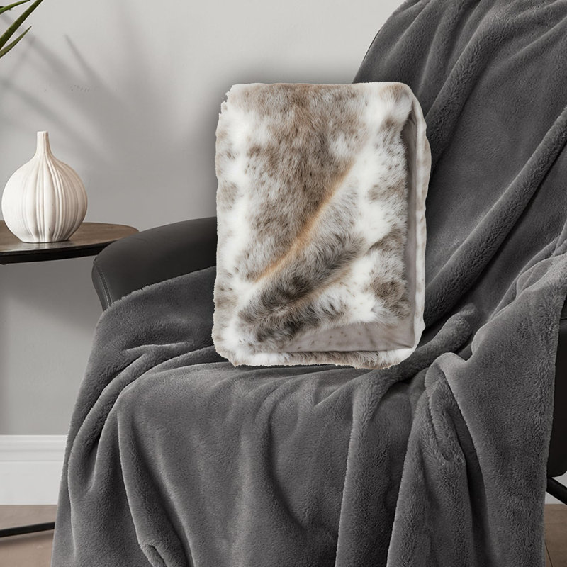 Jeté en fausse fourrure Sierra Luxe