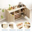Armoire à vin 47 po cannelée - rangement pour 12 bouteilles et 9 verres, buffet pour le salon, la salle à manger, la station café