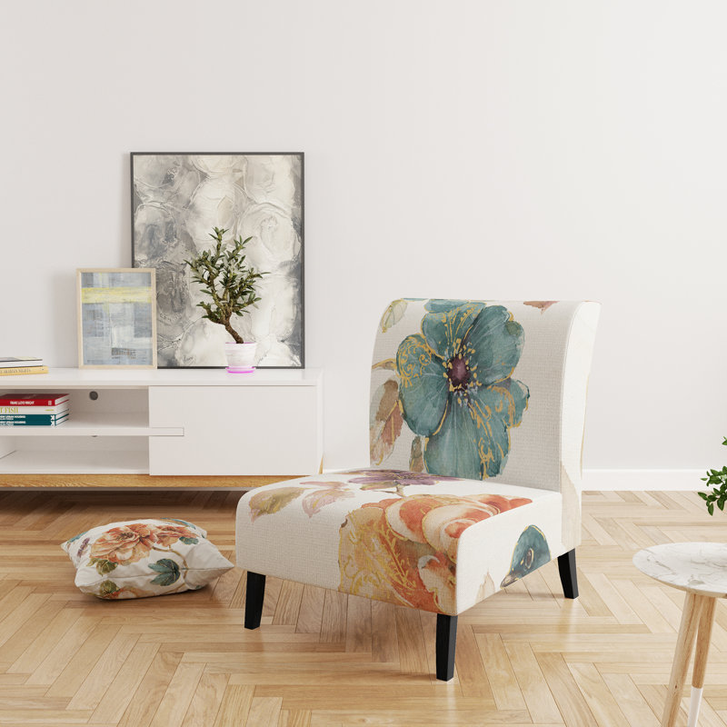 Fauteuil de chambre à garniture piquée, Mélange de polyester orange