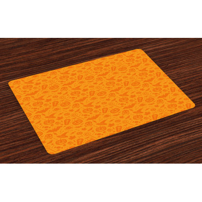 Kandy Halloween Pumpkin Skull Placemat