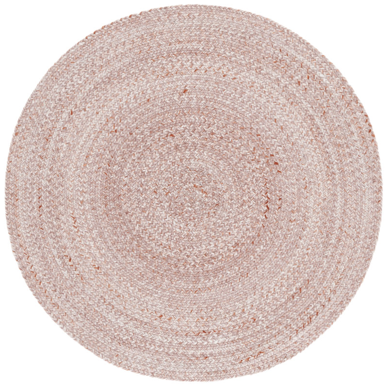 Braided 808 Hand Woven Pet Yarn Pile No Pattern Rug, Round 4'