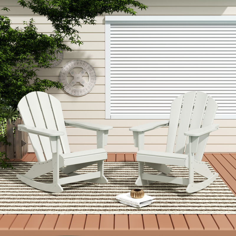 Laguna Rocking Outdoor Adirondack Chair, Sand