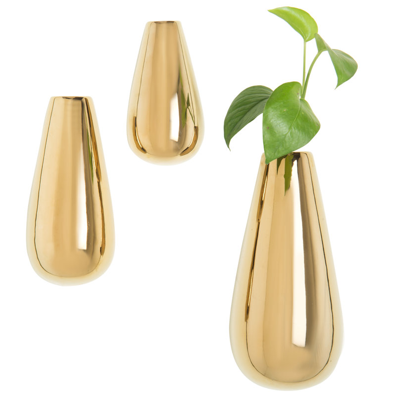 Ceramic Wall Planter, Gold