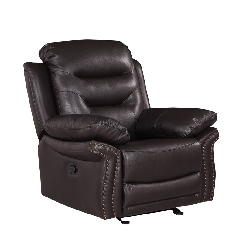 Fauteuil inclinable manuel standard en cuir Trower, Similicuir brun