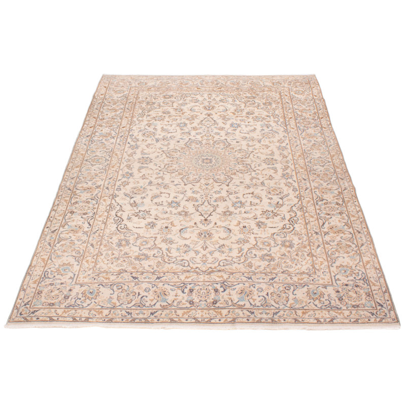 Reginea One-of-a-Kind 6'3" X 9'10" 1990s Wool Area Rug Ivory