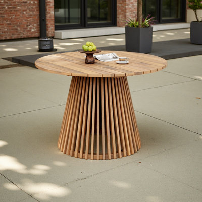 Outdoor Patio Dining Table, 47.25-Inch Round Dining Table,For Backyard, Lawn, Balcony