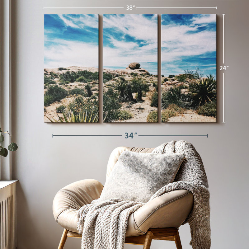 Nature «Cactus Desert Canvas Print» sur, H 38 po x l 24 po