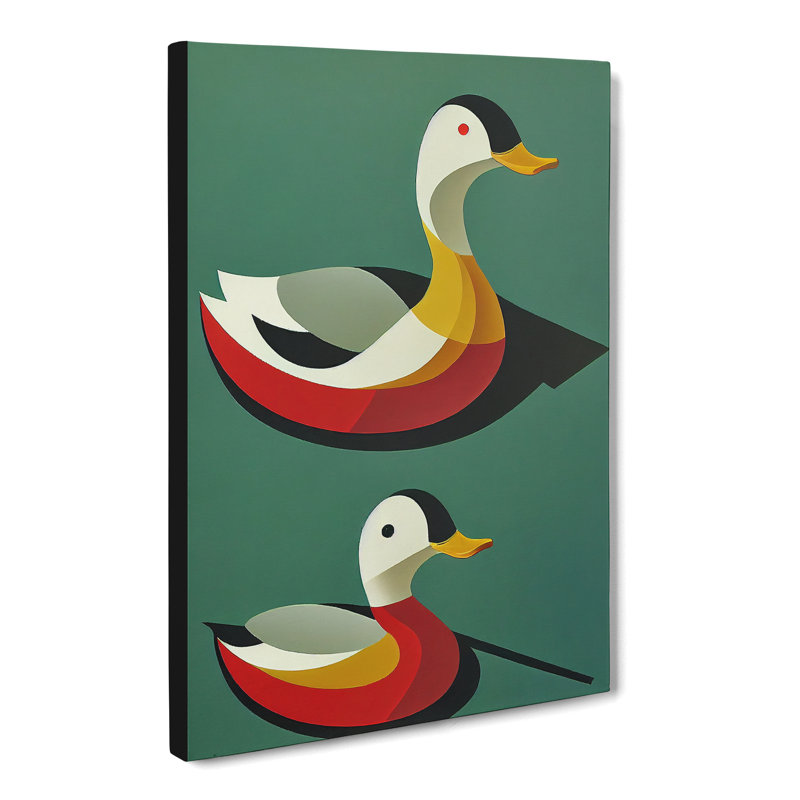 CAN-V0523-2612X Two Ducks - Wrapped Canvas Print, 76cm H x 50cm W x 3cm D