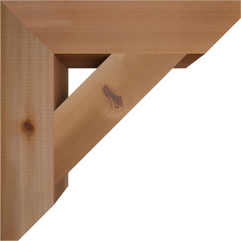 Support traditionnel en bois rustique à lattes, Cèdre rouge, H 18 po x l 3,5 po x P 18 po