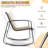 2 - Person Outdoor Dining Set, 3-Piece PVC-coated polyester Rocking Outdoor Seating Group-1890723733