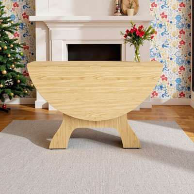 43-Inch Folding Dining Table, Space-Saving MDF Foldable Table
