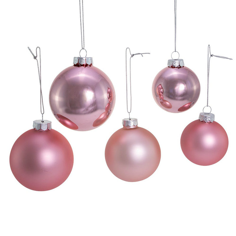 3.15'' Glass Ball Ornament, Pink