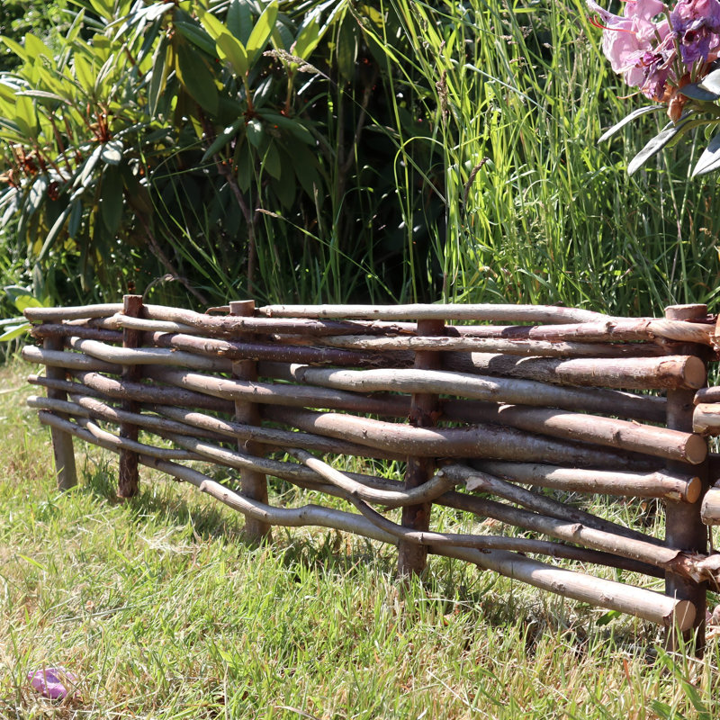 Aswell 2m Woven Hazel Hurdle Lawn Edging H15cm