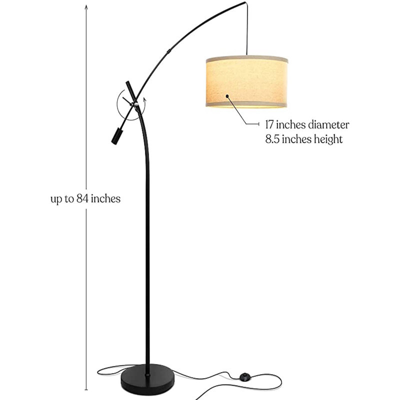 Grayson Bronze Adjustable Arc LED Floor Lamp