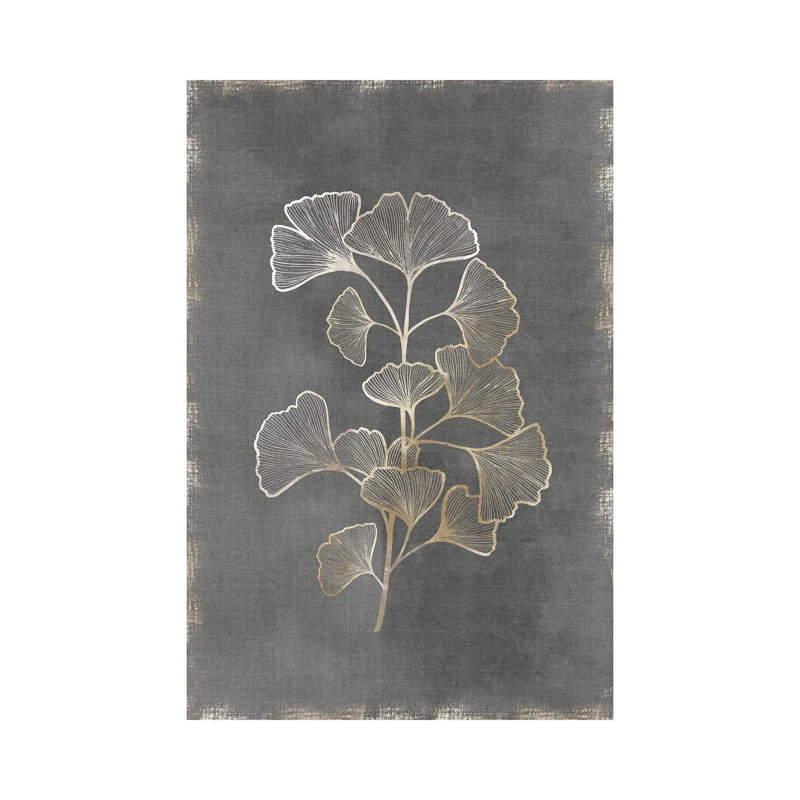 Gilded Botanical II by Eva Watts - Painting on Canvas, Wrapped Canvas, 66.04cm H x 45.72cm W x 3.81cm D