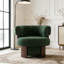 Fauteuil demi-tonneau rotatif moderne courbé et sculptural-498394032