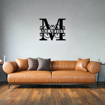 Custom Name Letter Monogram Family Name Personalize Wedding Gift Outdoor Metal Signs Wall Décor