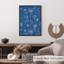 Motif floral de fleurs bleues à motif de chalet-1339350772