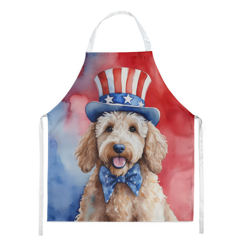 Patriotic American Apron, Goldendoodle