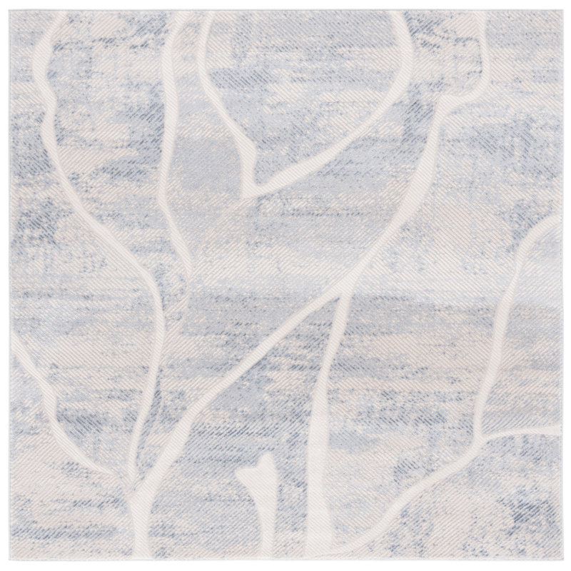Oberman Performance Abstract Rug, Square 6'7"