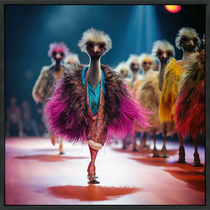 Fashion With Feathers - Framed, Small