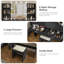 Ensemble de coiffeuse Engelsman avec 10 ampoules DEL, 2 tiroirs, 6 tablettes de rangement et un tabouret rembourré-468875889