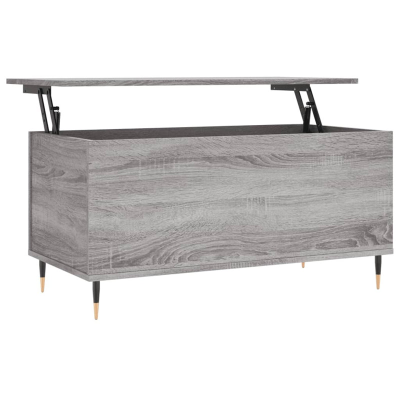 Dumond Coffee Table 90x44.5x45 cm Engineered Wood, Brown Oak, 45cm H x 90cm L x 44.5cm W