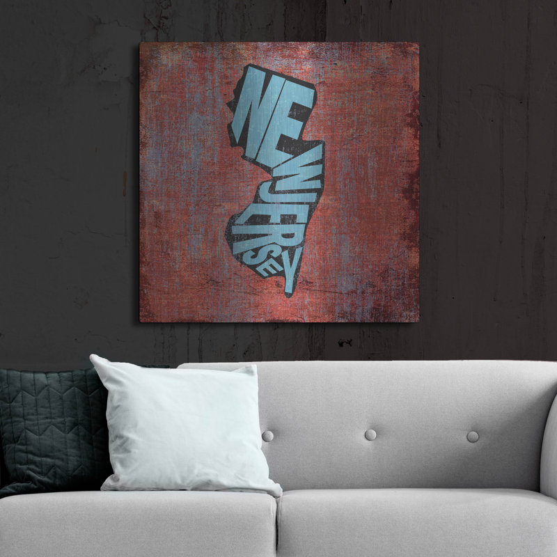 «New Jersey» par Art Licensing Studio, art mural en métal, 36 po x 36 po, H 36 po x l 36 po