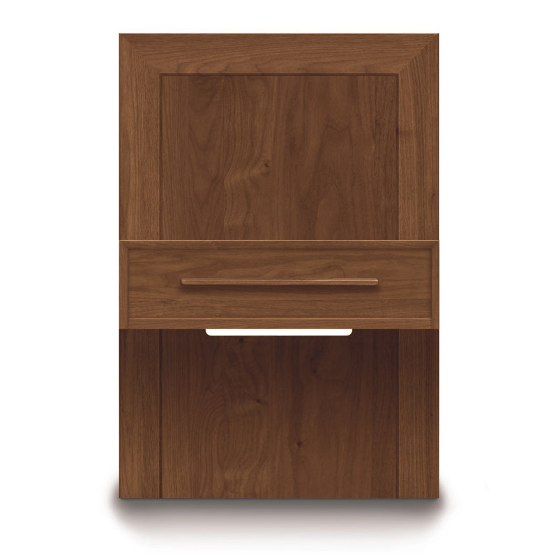 Moduluxe 24'' W Solid Wood Nightstand, Conventional, Saddle Cherry