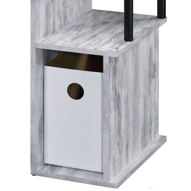 Bureau d'ordinateur avec rangement Lyphre, Gris, H 34,5 po x l 37,5 po x P 16,5 po