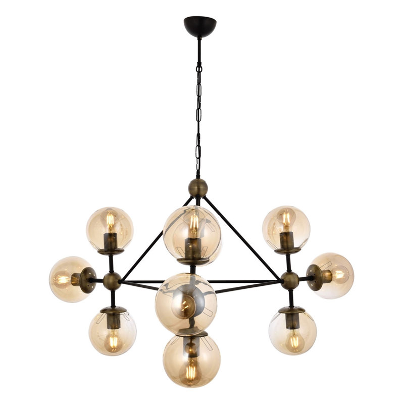 Lustre géométrique à 9 lumières