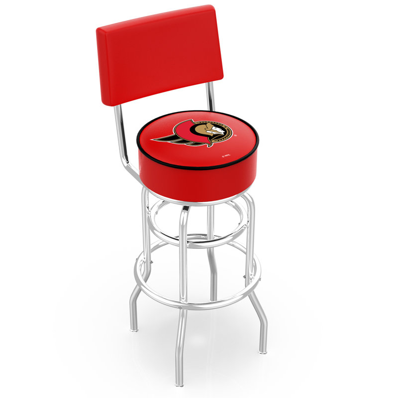 NHL 25" Swivel Bar Stool with Cushion, Ottawa Senators
