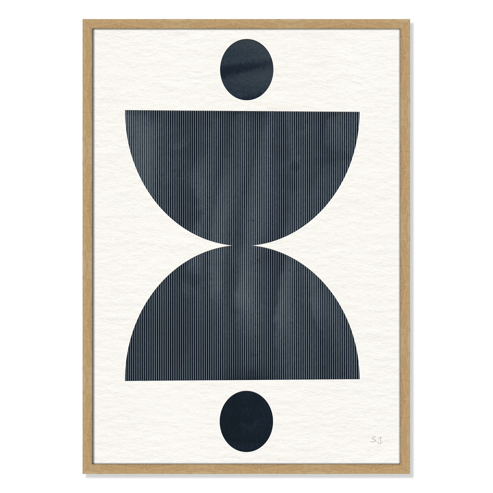 Eclipse II Print by Susan Jill, 35.5" H x 25.5" W x 0.75" D, Natural Framed