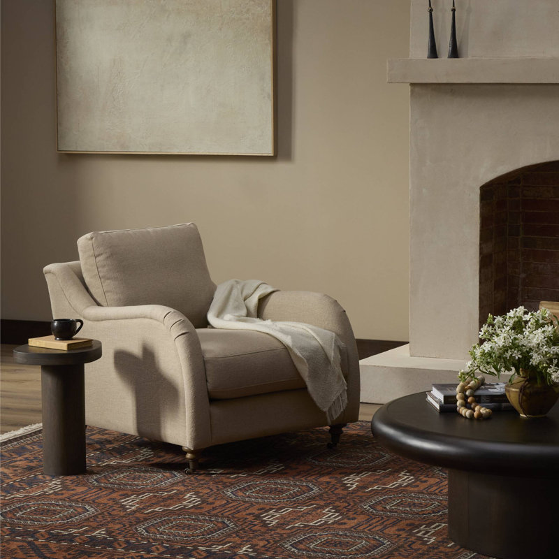Lynne Armchair, Taupe Linen Blend