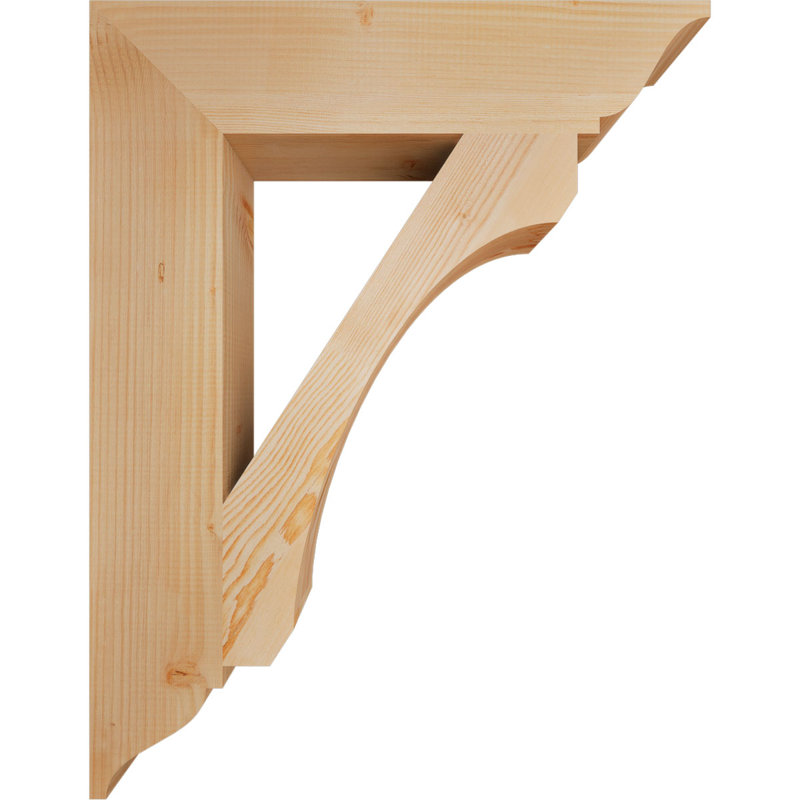 Support en bois rustique traditionnel BKTLEC01, Douglas (lisse), H 36 po x l 5,5 po x P 28 po