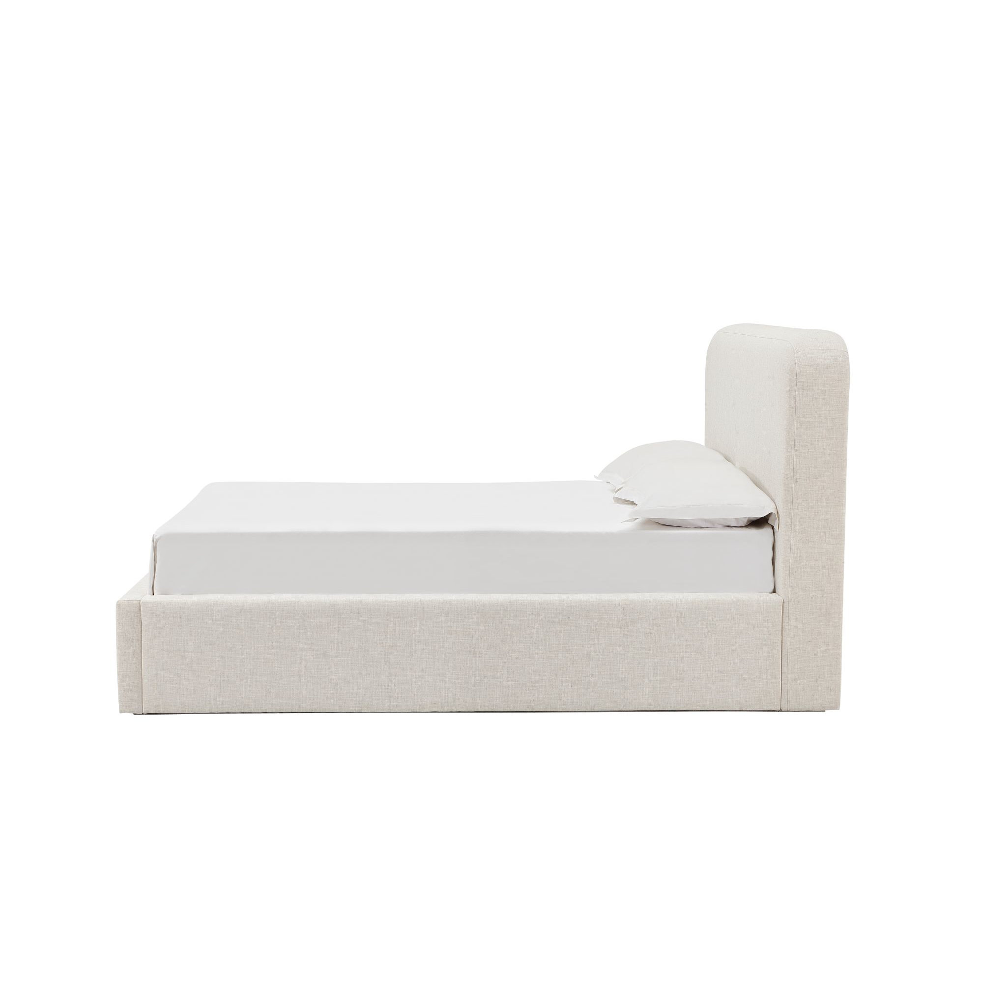 Bailee Upholstered Bed, Whipped Honey Linen Blend, Queen