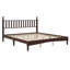 Lit plateforme rétro en bois avec tête de lit en forme de gourde-129165151-129165150