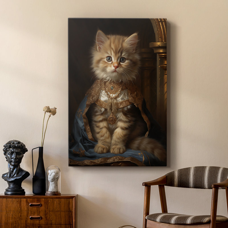 ANIMALS Series CCII - Toile tendue avec châssis Premium - Prêt à être accroché, H 18 po x l 12 po