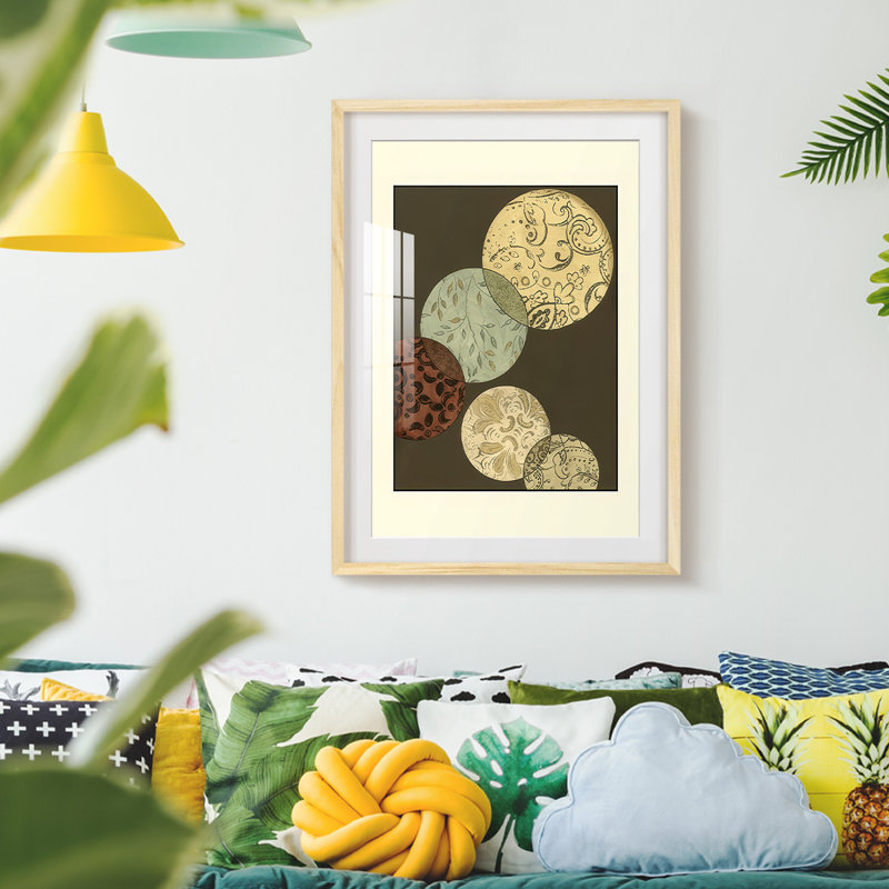 Small Pattern Composition I -Framed Print, Natural, 25.5" H x 17.5" W