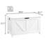 Banc blanc pour hall d'entrée, assemblage facile, grand intérieur, poignée en forme de U, support de rangement spacieux de 300 lb, attrait rétro, 2 charnières, option multi-usage rapide-1661114739