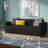 Murdocca Contemporary LeatherSoft Sofa with Stainless Steel Recessed Base