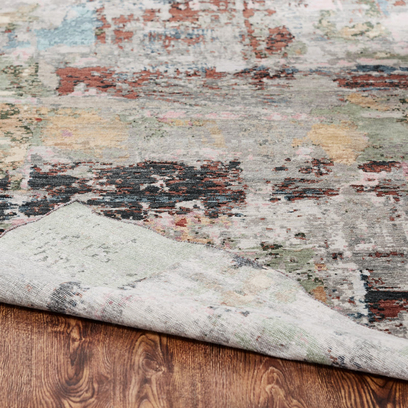 Wool Abstract Area Rug, Rectangle  10' x 14'