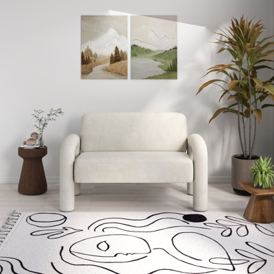 Causeuse en velours 2 places Iryanna