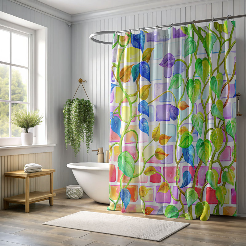 Rideau de douche Barrier Blossom - Premium, H 74 po x l 71 po