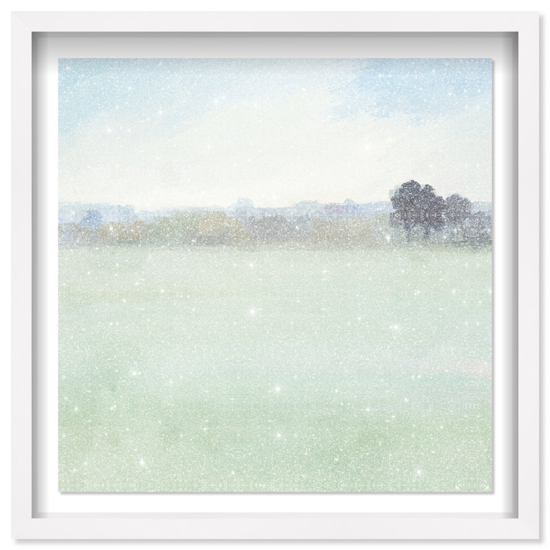 Abstract Horizons Print by Oliver Gal, White Shadowbox, 41.5"H x 41.5"W