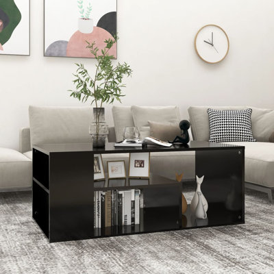 Godhigh Floor Shelf Coffee Table with Storage
