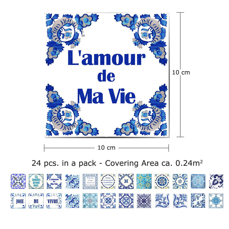 4'' W x 4'' L PVC Peel and Stick Field Tile